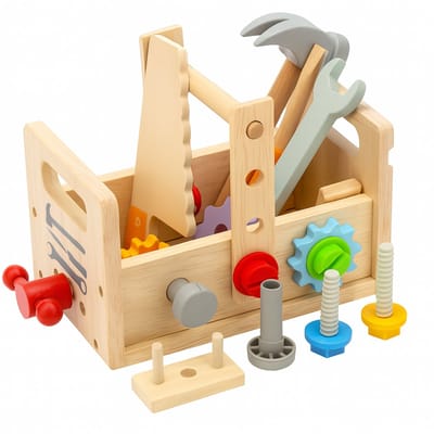 Goryeo Baby Houten Gereedschapskist - Educatief speelgoed voor kind & jongen - 3 jaar