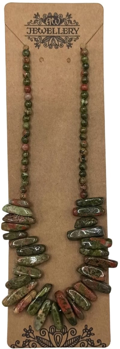 Longstone Edelsteen Ketting - Mos Agaat