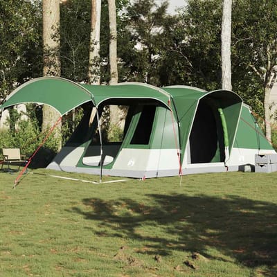 Vidaxl Tente de Camping, 5 Personnes, Tunnel, Vert, Imperméable