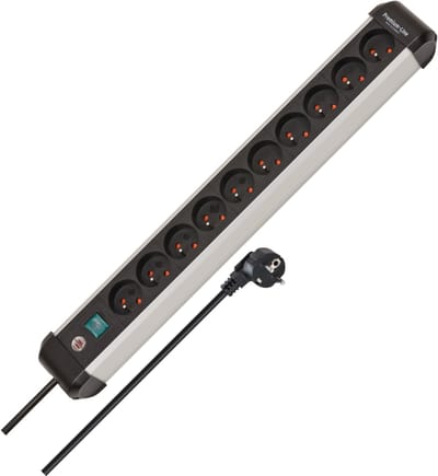 Brennenstuhl Premium-Alu-Line stekkerdoos 10-voudig 3 m H05VV-F 3G1,5 penaarde
