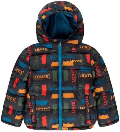 Levi´s ® Kids Core Aop Puffer Jas Grijs 14 Years Jongen