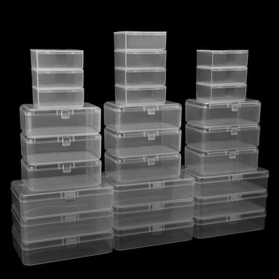 Unyqoos ® Veelzijdige en Stapelbare Opbergdozen Set met Transparant Deksel - 28 Stuks