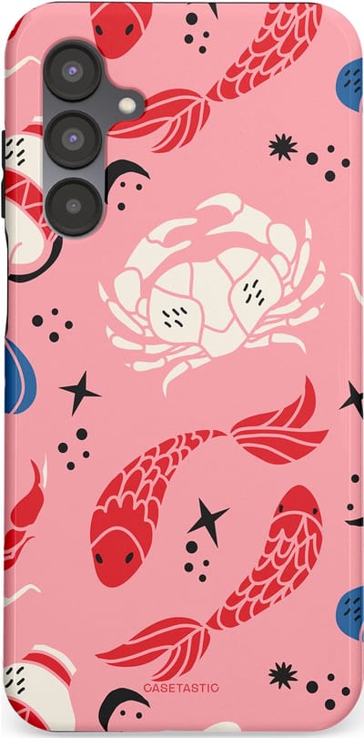 Casetastic hoesje geschikt voor Samsung Galaxy A16 - Dubbellaagse bescherming - Zodiac in kleur - Fashion Case - Lichtroze Koraal Perzik