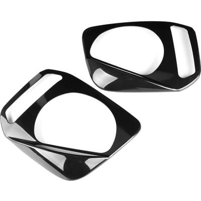 2 Stuks Buitenkant Koplamp Frame Bezels Voorlamp Afdekking Sierlijst Geschikt voor Suzuki Jimny 2007?2015 black