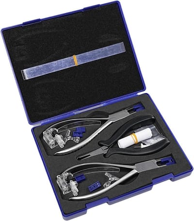 Brillen Reparatie Kit - Optische Tang - Randloze Bril Reparatie - Ergonomisch Handvat - 1.5 Ponden - Blauw