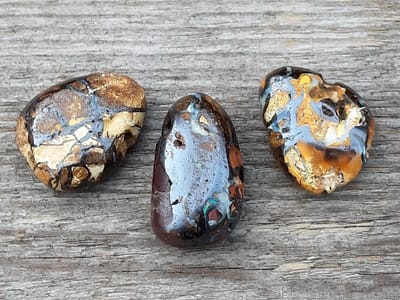 Edelsteen Boulder Opaal doorboorde hanger