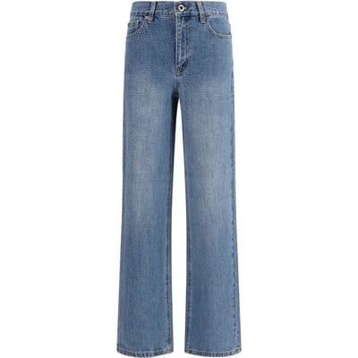 Self-Portrait Blauwe Katoenen Rechte Jeans