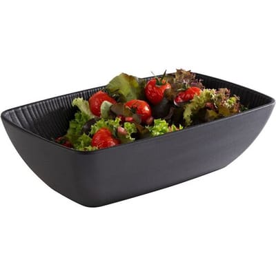 GGM Gastro (6 Stück) GN-Schale 1/4 - NERO - Melamin - 1,5 Liter - Tiefe: 75mm