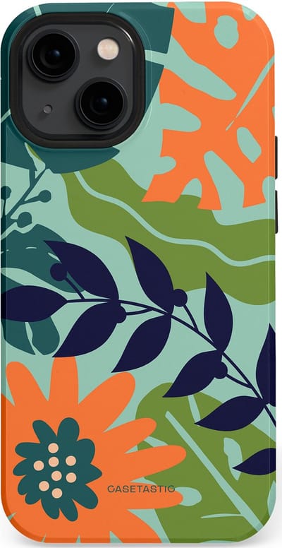 Casetastic Hoesje Geschikt voor Apple iPhone 13 Mini Magsafe - Stijlvolle Beschermende Duo-layer Case - Wildbloei