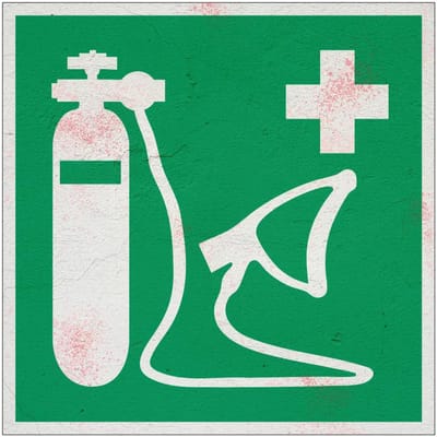 Zuurstoffles bord – E028 | Forex Re materiaal | 10 x 10 cm