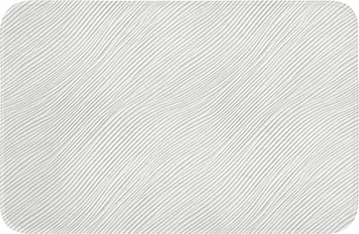 Badmat 60x40 cm - Antislip - Golven - Ribbels - Wit - Badmatten voor badkamer - Badkamermat - Douchemat - Badkamer mat