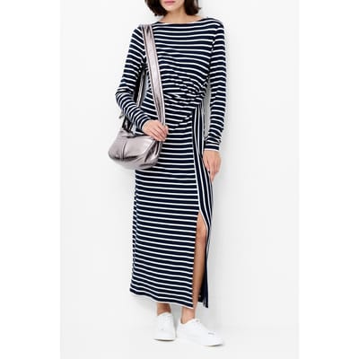 French Connection Kyra Jersey Dress Navy White Größe: S | Maxikleider Outlet | Damen | Weiß
