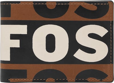 FOSSIL Portemonnee Maury Bifold Wallet Dark Brown Bruine Veelkleurig
