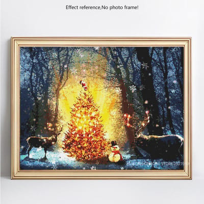 DIY diamant schilderij Strass foto bos volledige ronde borduurwerk diamant mozaïek kruissteek 20X30CM