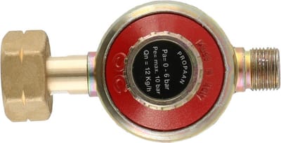 Gimeg instelbare gasdrukregelaar 0-6bar kombi X 3/8 inch links 6kg