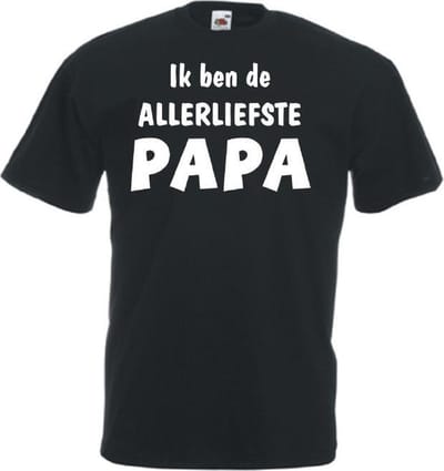Mijncadeautje Unisex T-shirt zwart (maat M) Ik ben de allerliefste papa