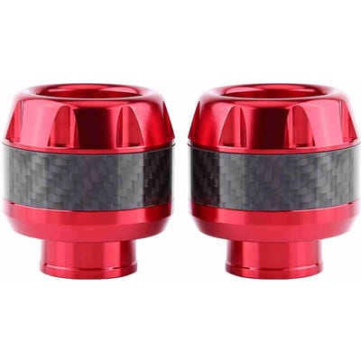 1 Paar Koolstofvezel Motorfiets Voorvork Frame Sliders Valbescherming Red black