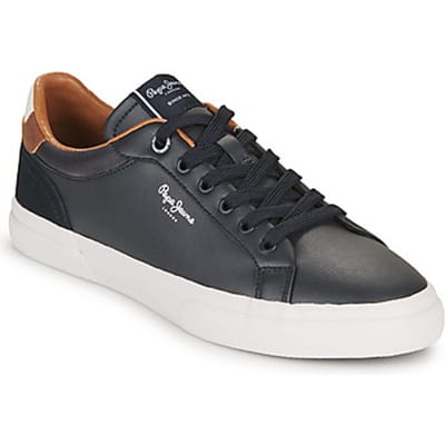 Pepe Jeans Court De Kenton navy lederen sportschoenen
