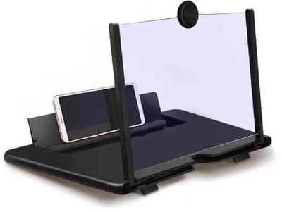 longziming -Telefoonbeeldschermvergrotende Glas - 12 Inch - Optische HD-zoomtechnologie+3D-acryllens - 1 - Voor Kamperen、Reizen - Zwart