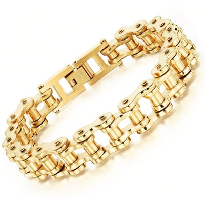 Armband Mannen Trend Rock Motorfietsketting Fiets Sieraden Decoratie gold 21.5cm veelkleurig