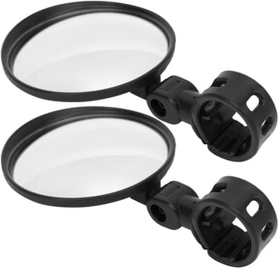 Veiligheid en Comfort: 40mm Draad Spiegel voor Scootmobielen - Set van 2 Ronde Achteruitkijkspiegels met Brede Hoek en Reflectie voor Fietsen en Mobiliteit