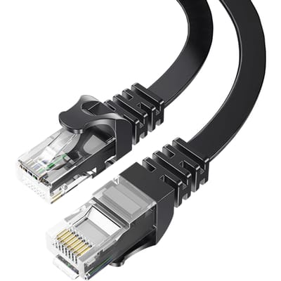Essager CAT6 S/FTP LAN Ethernet Kabel Plat Zwart 2m