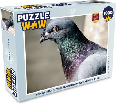 Puzzel Een close-up van een indrukwekkende duif - Legpuzzel - Puzzel 1000 stukjes volwassenen