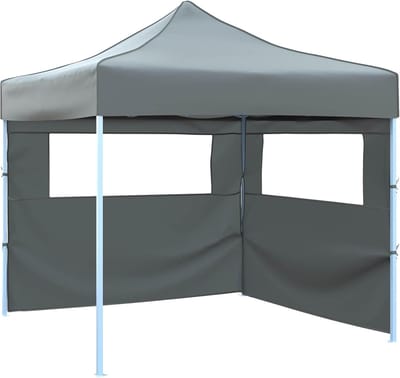 Pop-up partytent - Feesttent vouwbaar - Buitenfeesten organiseren - Waterafstotend dak - 291 x 291 cm - Antraciet