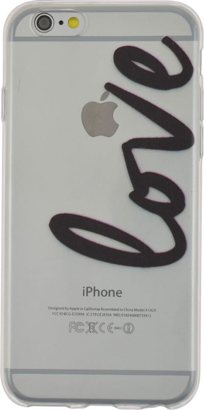 Peachy TPU doorzichtig hoesje geschikt voor iPhone 6 6s love cover