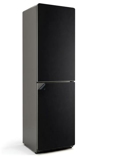 Wallfluent Magnetische Koelkastmat - Zwart Koelkast Magneet Sticker - 60 cm x 205 cm - Zwart Magnetische Koelkastmat - Koelkast Cover Magneet - Koelkastfront Decoratie Magneet - Stijlvolle Koelkastfolie