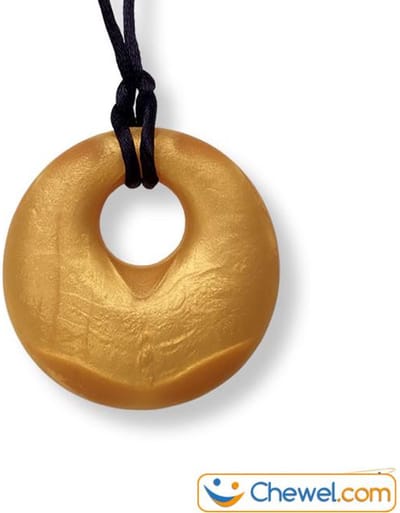 Chewel Bijtketting Gold Round - Kauwsieraad tegen nagelbijten - Extra stevig