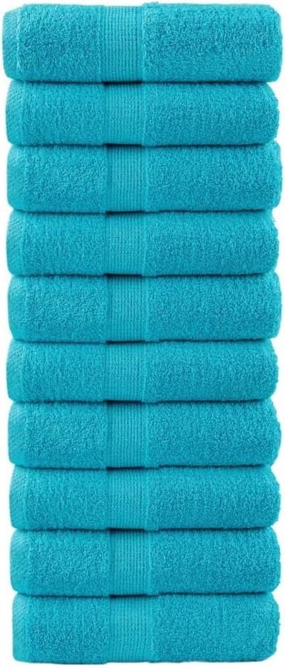Gastendoekjes - Kleine handdoeken - Hygiënisch werken - 100% ringgesponnen katoen - 30x50 cm - Turquoise