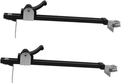 Raamscharnieren 2 Stuks - Openslaande raamsteunen - Raambeveiliging - Telescopisch verstelbaar - 23 cm - Zwart