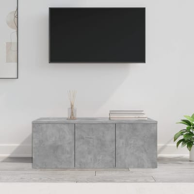 vidaXL - Tv-meubel - 80x34x30 - cm - bewerkt - hout - betongrijs