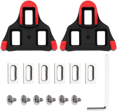 Dailygoods- Fietssleats met Geheugenpositioneringsfunctie - Compatibel met Pedalen - Antislip TPU-Opppervlak - Professionele SPD SL-Noppen - 6-Graden Floating Systeem - Vermindert Pijn en Vermoeidheid - Schoenplaten