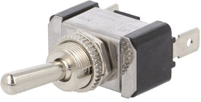 Tuimelschakelaar enkelpolig | AAN - UIT / 12 Volt. - 20 Amp. / 24 Volt. - 10 Amp.