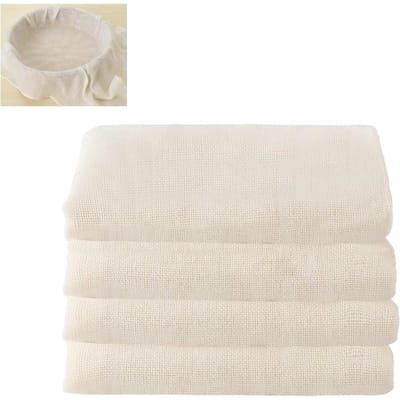 EXCITAT Wasbaar gaas - 4-pack - 50 x 50 cm - Herbruikbaar - Geschikt voor het filteren van sap, kaas, thee, notenmelk, soep, yoghurt, tofu