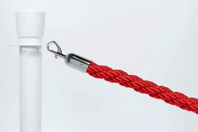 Afzetkoord Gedraaid | Rood - Chromen sluiting