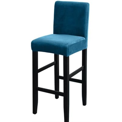 Fluwelen Stoffen Stoelhoezen Zithoezen Hoes Hotel Banket Eetkamer Housse De Chaise Fauteuil 1 /2 /4 /6 Stretch Bar Leorate 2 Pieces