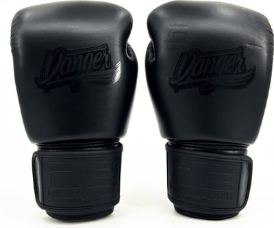 Danger Supermax Bokshandschoenen - Black Edition - Echt Leer - Zwart 10 oz