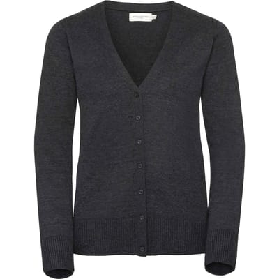 Russell Collectie Dames/Dames V-hals Gebreid Vest (Houtskool mergel)