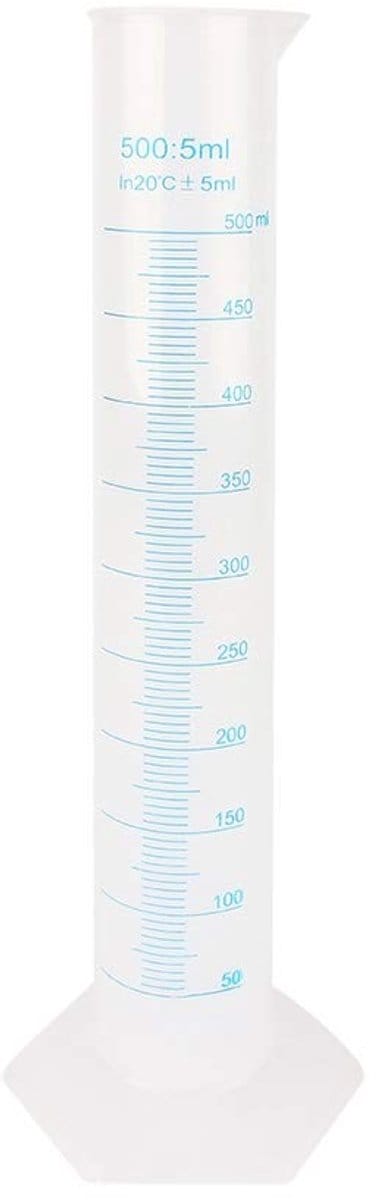 Dailygoody - Kunststof Maatcilinder - 500 Ml Maatcilinder - Herbruikbaar met Stabiele Basis - Transparant - Ideaal voor Keuken en Bar - Gebruiksvriend...