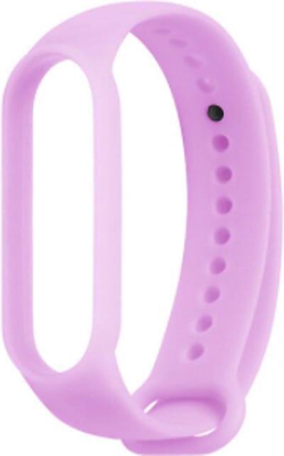 Strap-it Siliconen bandje - glow in the dark bandje - geschikt voor Xiaomi Mi Band 5 / Mi Band 6 - paars