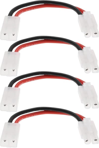 4 Stuks RC Male naar Female Verlengkabel Connector 10cm 14AWG Geschikt voor Tamiya Verbindingen en Accessoires
