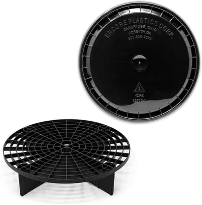 Autowasemmer Accessoireset - Reinigingsset Deksel - Auto Poetsen - Beschermt Lak Tegen Krassen - 33 cm Diameter - Deksel Zwart