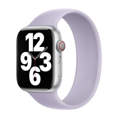 Apple Siliconen solobandje voor de Apple Watch | 38/40/41/42 mm - Maat 5 - Purple Fog