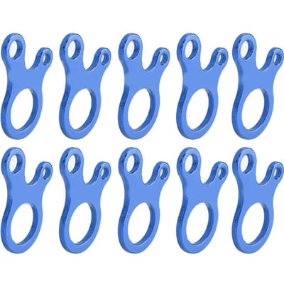 3 Gaten Touwspanner Scheerlijn Koord Spanners voor Tent Kamperen Wandelen Backpacken blauw