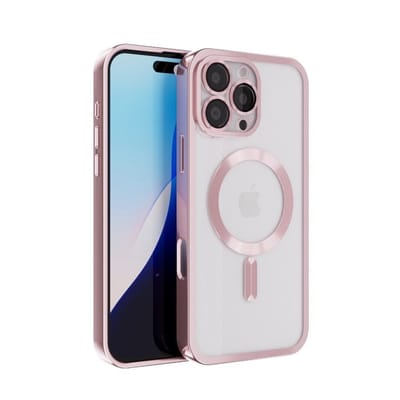 Coverzs hard case met camera cover geschikt voor iPhone 14 Pro (roségoud) - camera cover, hard case, premium bescherming