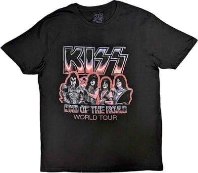 Kiss - End Of The Road Tour Red Heren T-shirt - S - Zwart