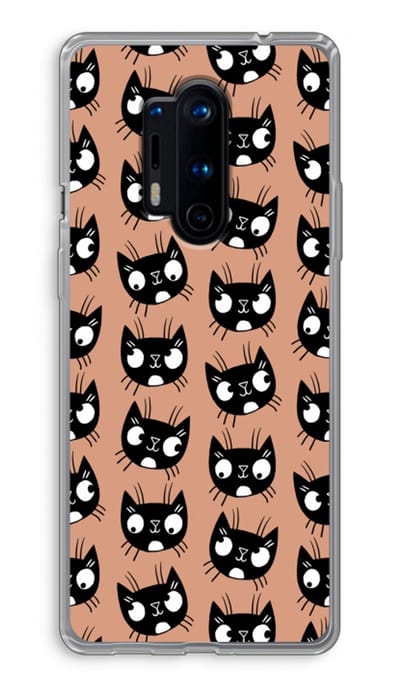 Case Company® - Hoesje geschikt voor OnePlus 8 Pro hoesje - Kat - Soft Cover Telefoonhoesje - Bescherming aan alle Kanten en Schermrand